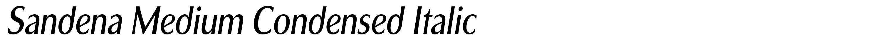 Sandena Medium Condensed Italic